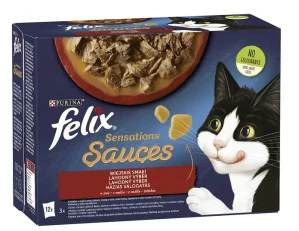 FELIX Sensations Sauces výběr hovězí, jehněčí,krůta, kachna 12x85g