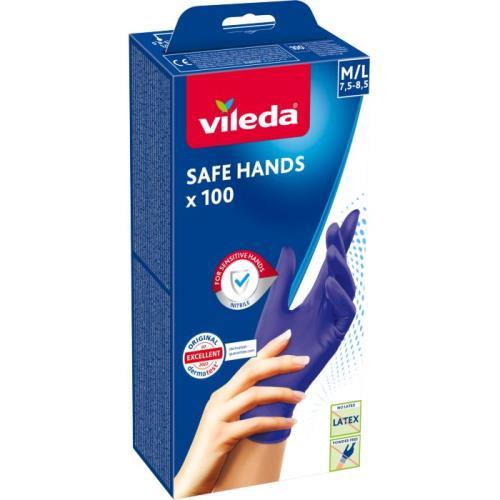  Vileda safe hand rukavice m/l 100ks 