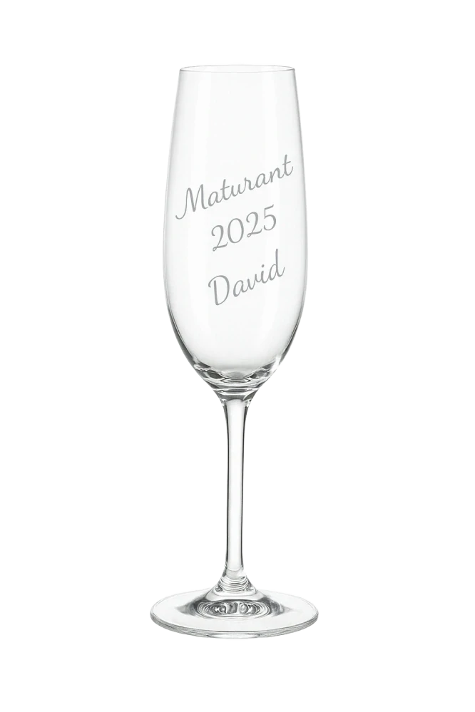 Maturitní sklenička na sekt se jménem 220ml, 1 ks