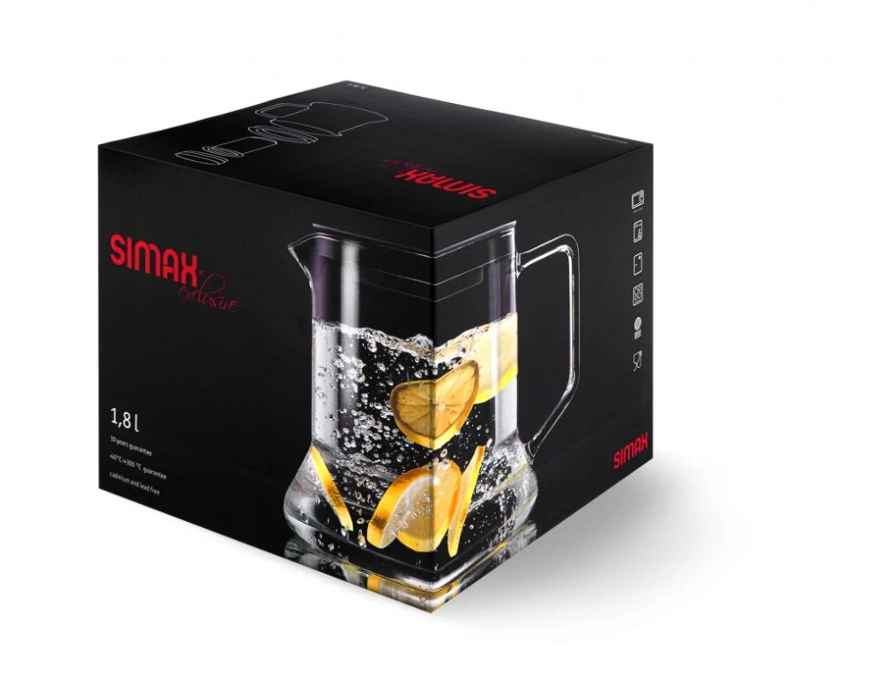 Simax Skleněná konvice LOOK s nerezovým filtrem 1,8 l