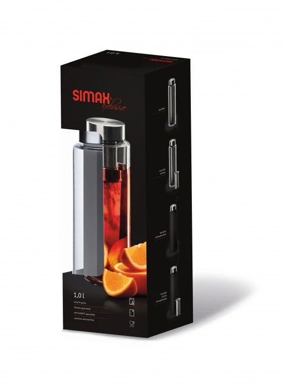 Simax Láhev PURE Exclusive 1 l s neoprenem a sítkem