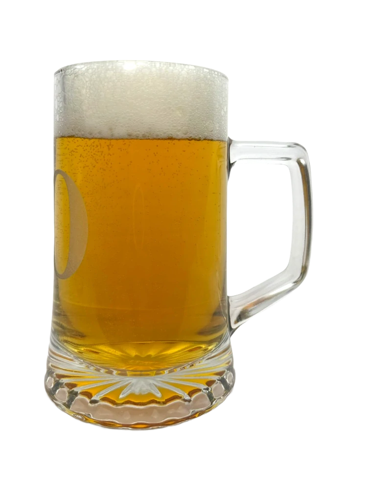 Korbel k 60. narozeninám – skleněný, pískovaný 0,4 l