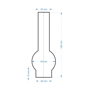 Cylindr na lampu pr. 30/126 - A2 LUNA