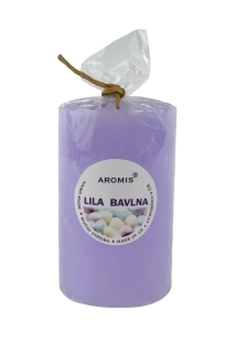 Svíčka válec 80/125 - lila bavlna