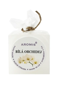 Svíčka kostka 45/45/45 - bílá orchidej