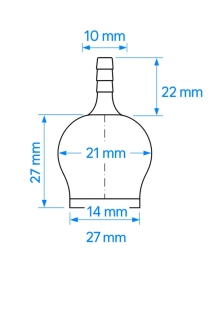 Masážní baňka s olivkou pr. 21 mm