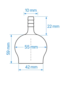 Masážní baňka s olivkou pr. 55 mm