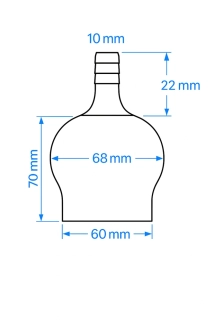 Masážní baňka s olivkou pr. 68 mm