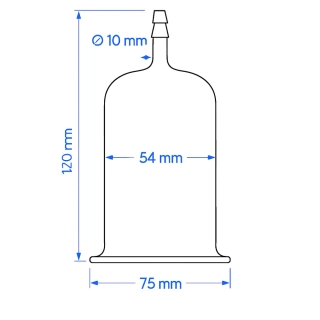 Masážní baňka s olivkou pr. 54 mm