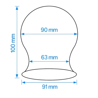 Masážní baňka bez olivky pr. 90 mm