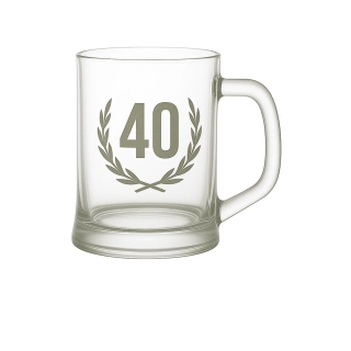 Pískovaný půllitr 40 let