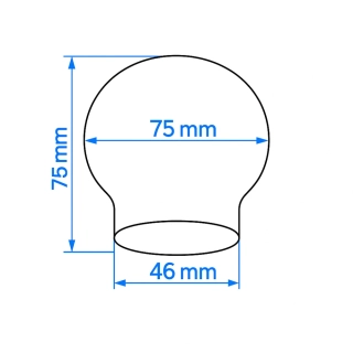 Masážní baňka bez olivky pr. 75 mm