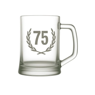 Pískovaný půllitr 75 let života