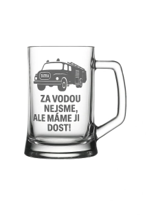 Půllitr s pískovaným motivem "Hasičská Tatra"