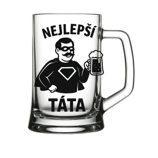 Půllitr s pískovaným motivem "Nejlepší táta"
