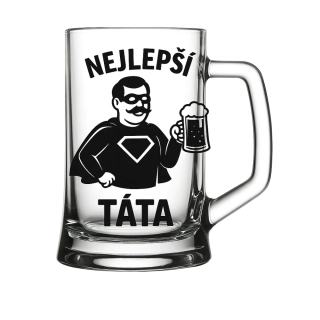 Půllitr s pískovaným motivem "Nejlepší táta"