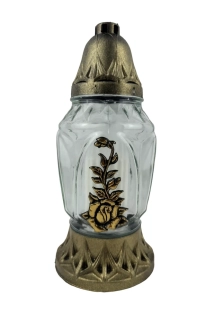Svícen hřbitovní sklo/pvc 25cm 1