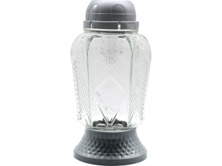 Madona Hřb.Sklo LED 21,5 cm stříbro č. 4