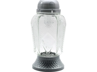 Madona Hřb.Sklo LED 21,5 cm stříbro č. 4