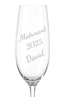 Maturitní sklenička na sekt se jménem 220ml, 1 ks