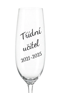 Maturitní sklenička na sekt Třídní učitel 220ml, 1 ks