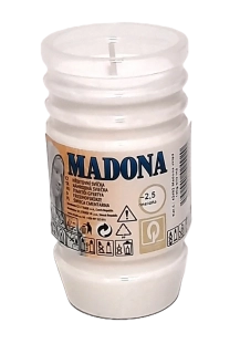 Hřbitovní svíčka Madona vklad 140g - 2,5 dne bílá č. 25