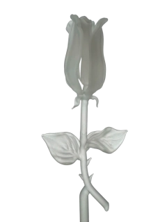 Skleněná růže mat velká (27 cm) - figurka