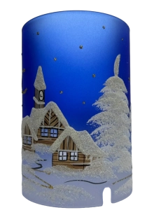 Skleněný válec 90/130 modrý