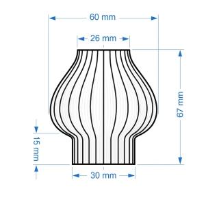Cylindr k lampě LUNA 7 cm conturax