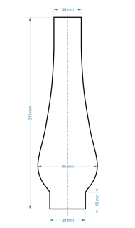 Cylindr na lampu pr. 39/210 - (L140093)