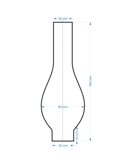Cylindr na lampu pr. 30/165