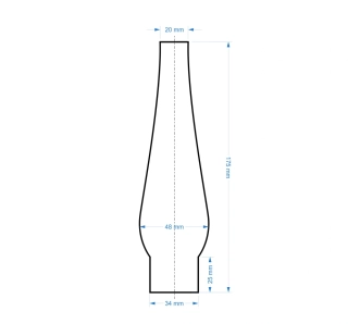 Cylindr na lampu pr. 34/175 - CHB 6