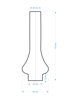 Cylindr na lampu pr. 34/170 (6DR)