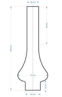 Cylindr na lampu pr. 36/200 (8DR)