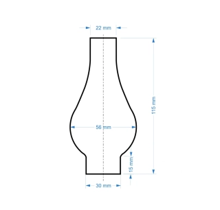 Cylindr na lampu pr. 30/115