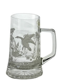 Korbel s motivem kachny – skleněný 0,4 l