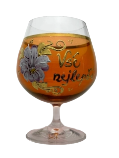 Sklenka k výročí - Vše nejlepší - červená
