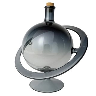 Láhev Saturn pokovená, skleněná