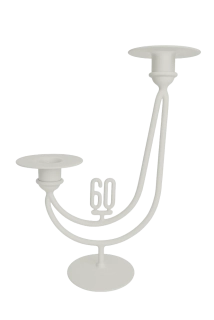 Skleněný svícen měsíc k výročí 60 let, matný