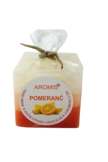 Svíčka kostka 45/45/45 - pomeranč