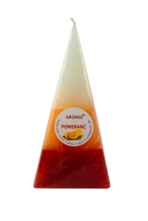 Svíčka jehlan 70/70/165 - pomeranč