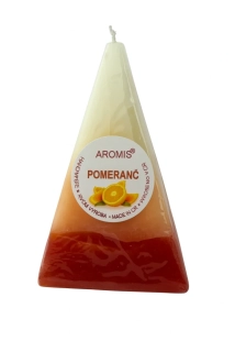 Svíčka jehlan 65/65/110 - pomeranč
