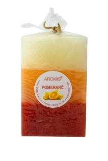 Svíčka hranol 75/75/120 - pomeranč