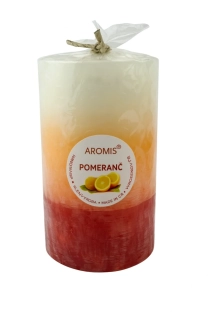 Svíčka válec 80/125 - pomeranč