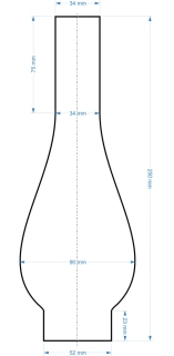 Cylindr na lampu pr. 52/250 - 14L